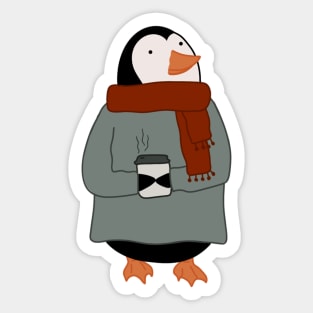 Fashionable Penguin Sticker